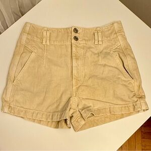 ✨BNWOT✨ ISABEL MARANT CREAM BEIGE HIGH WAISTED DENIM JEAN SHORTS SIZE 38